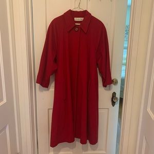 Red Christian Dior Wool Coat